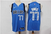 Mavericks 77 Luka Doncic Blue Nike Diamond 75th Anniversary City Edition Swingman Jersey,baseball caps,new era cap wholesale,wholesale hats
